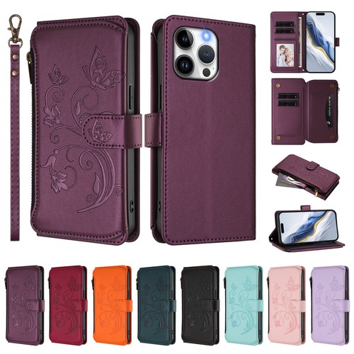 Zip wallet case purse leather - zip,
