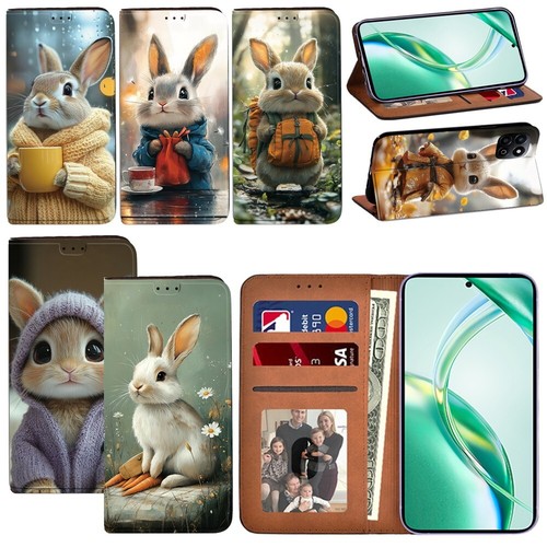 Printed leather phone cover - phone,