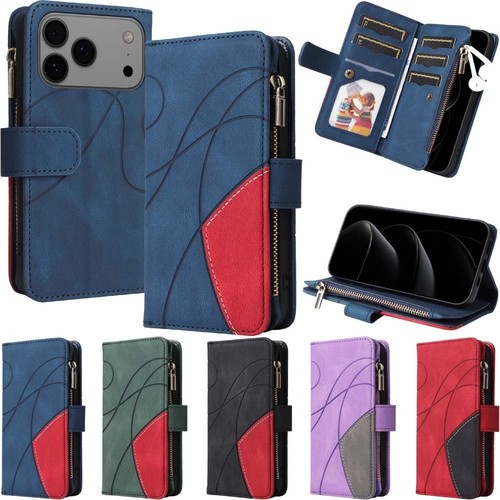 Zipper splice leather wallet - zipper,